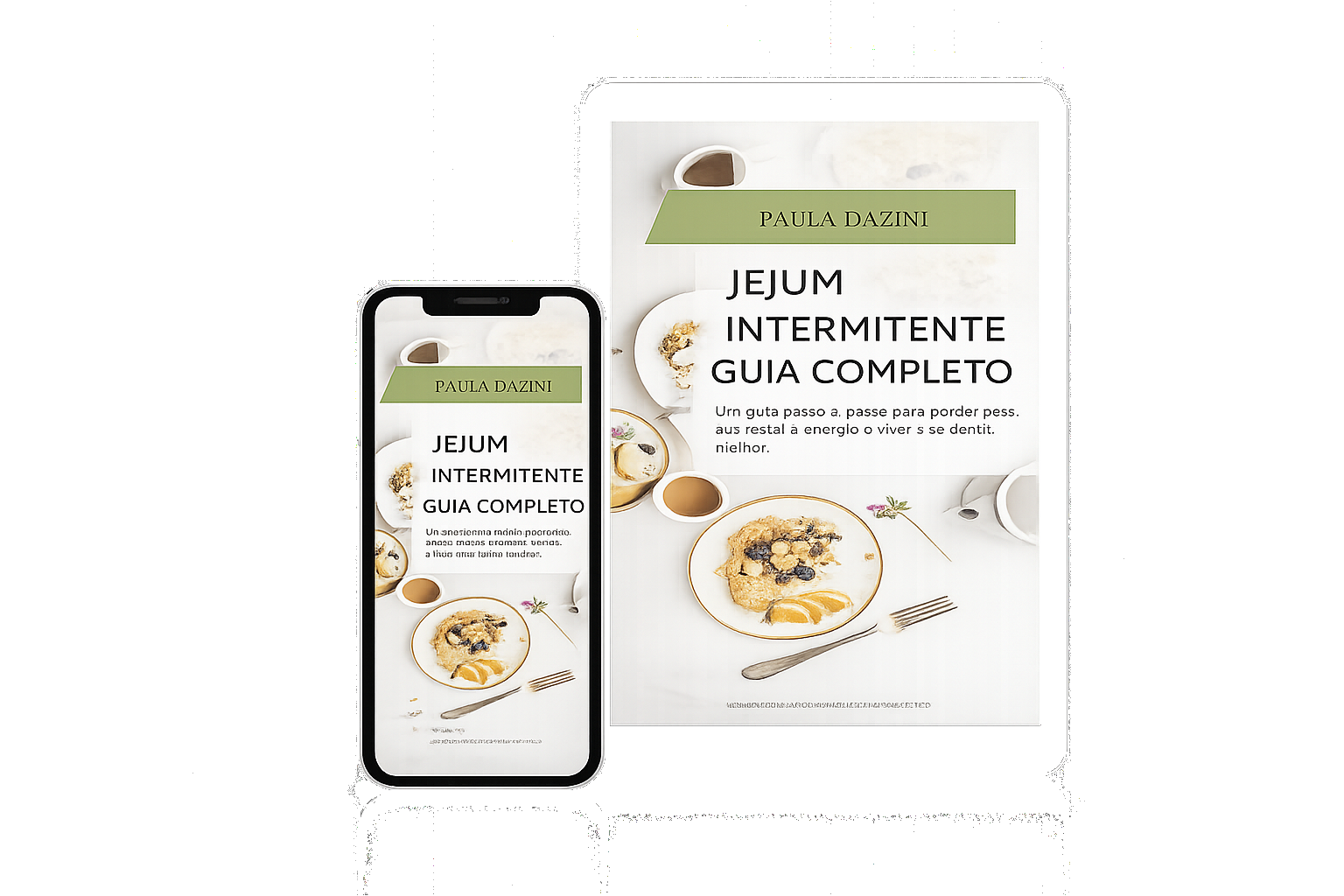 E-book Jejum Intermitente Guia Completo exibido em celular e tablet